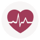 Ikon hjärta med EKG-linje