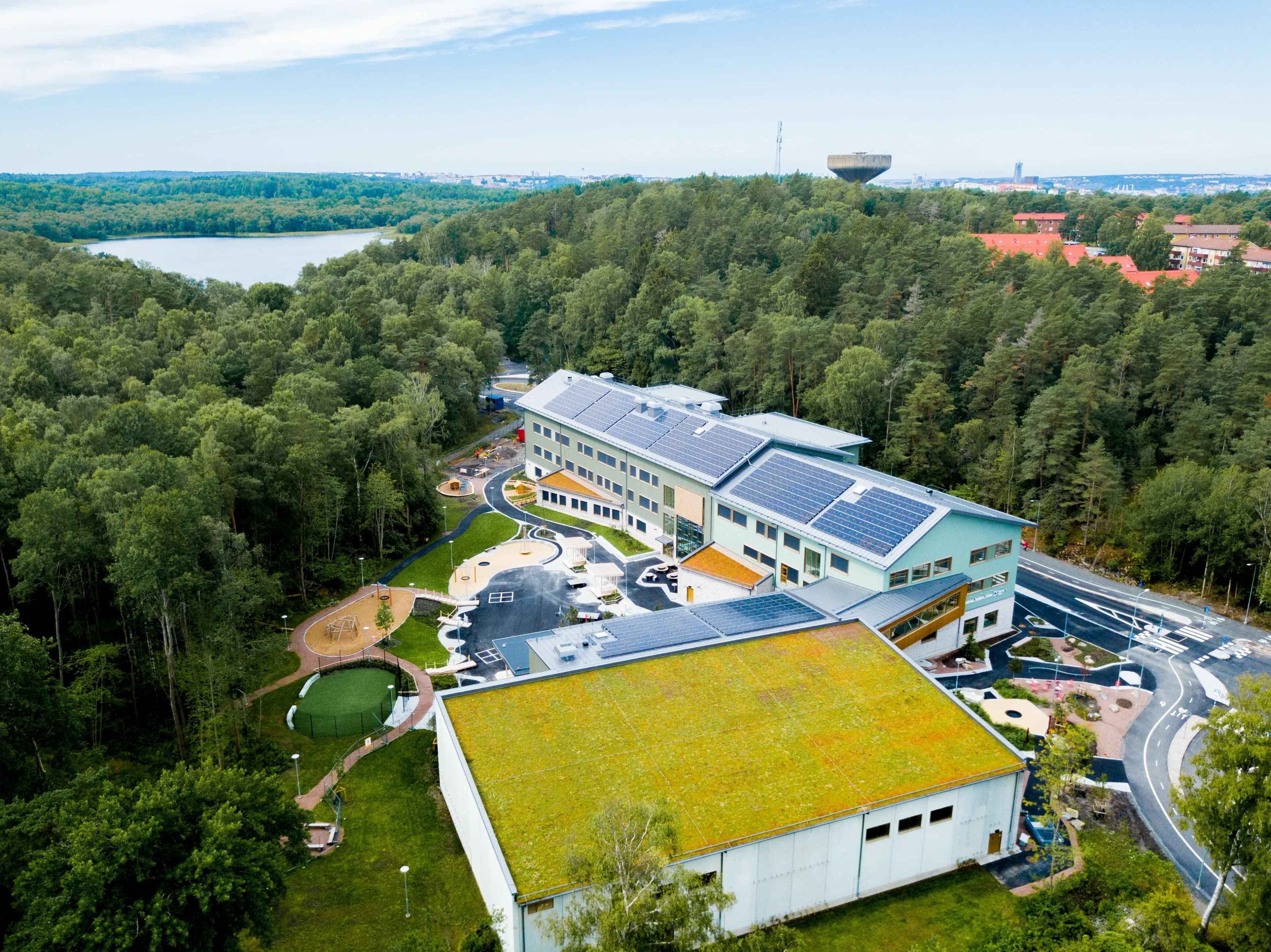 Flygvy Härlandatjärnskolan